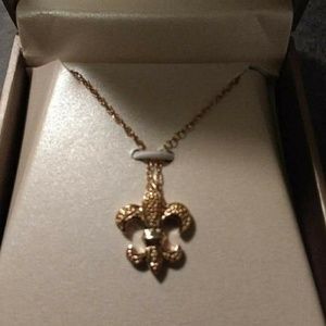 24k over .925 Sterling Fleur Dis Lis